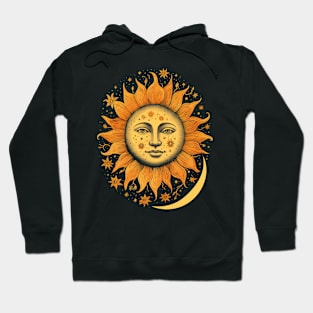 Celestial Sun Moon Sliver Hoodie